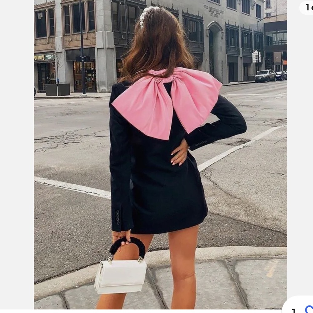 zara limited edition bow blazer dress blogger favorite